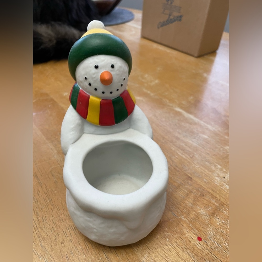 Snowman votive holder